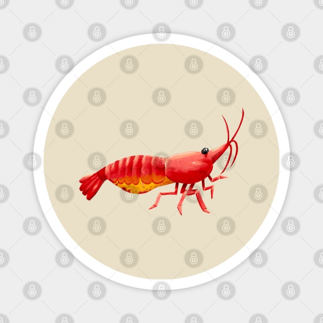 Pregnant Aquarium Cherry Shrimp Magnet by narwhalwall